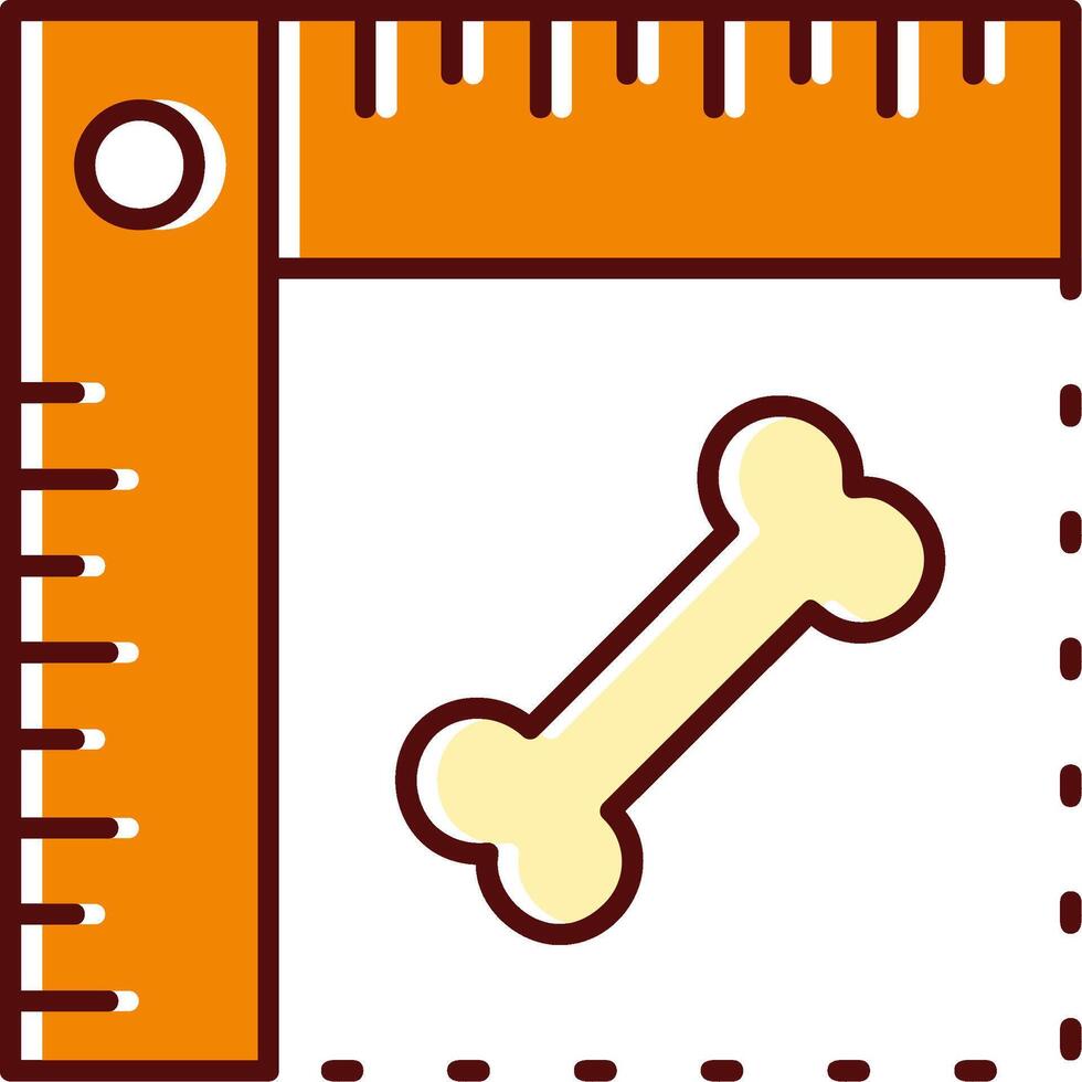 Ruler filled Sliped Retro Icon vector