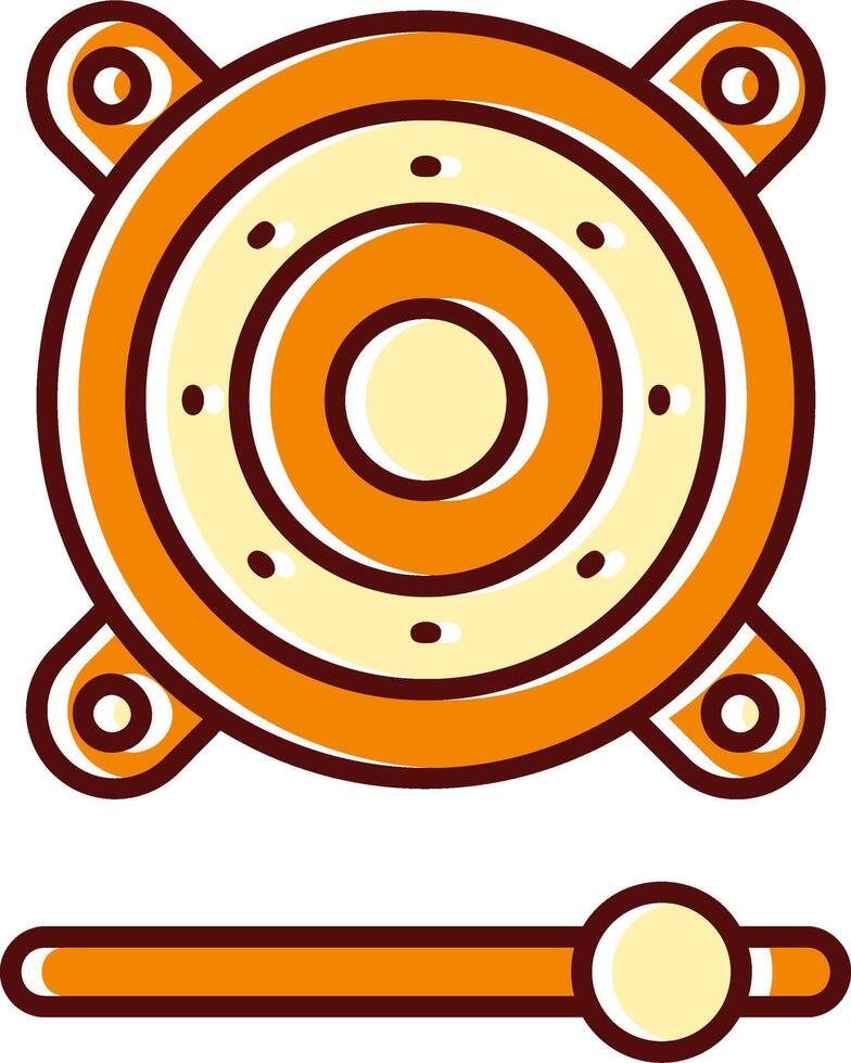 Speaker filled Sliped Retro Icon vector