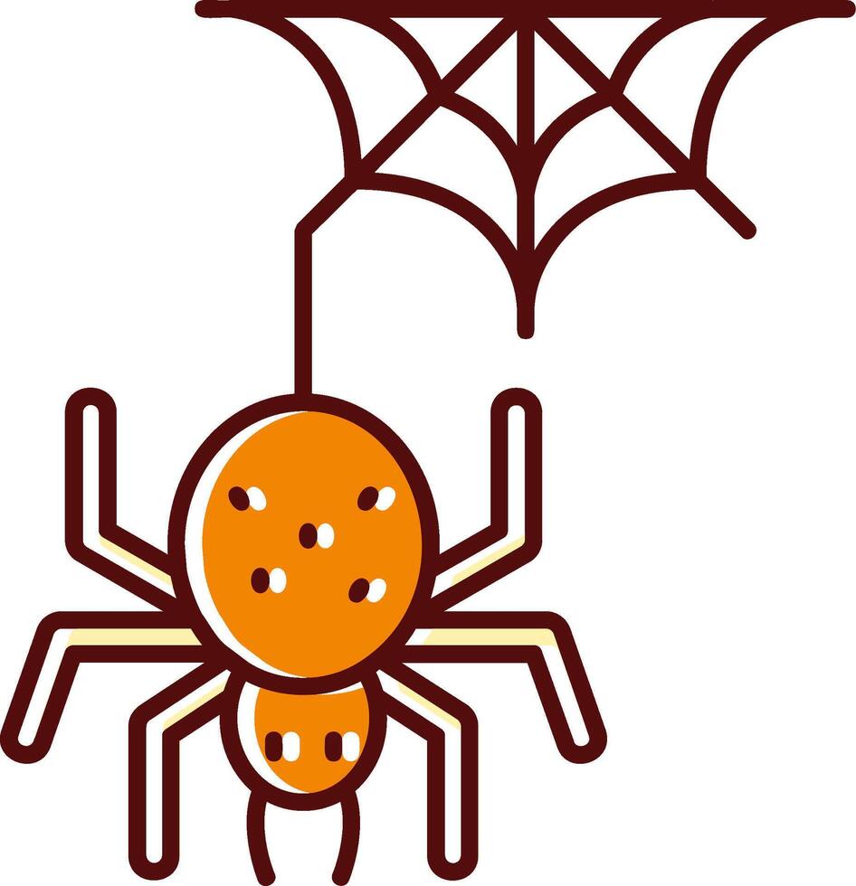 Spider filled Sliped Retro Icon vector