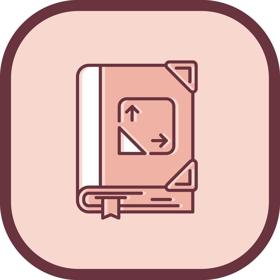 Trigonometry Line filled sliped Icon vector