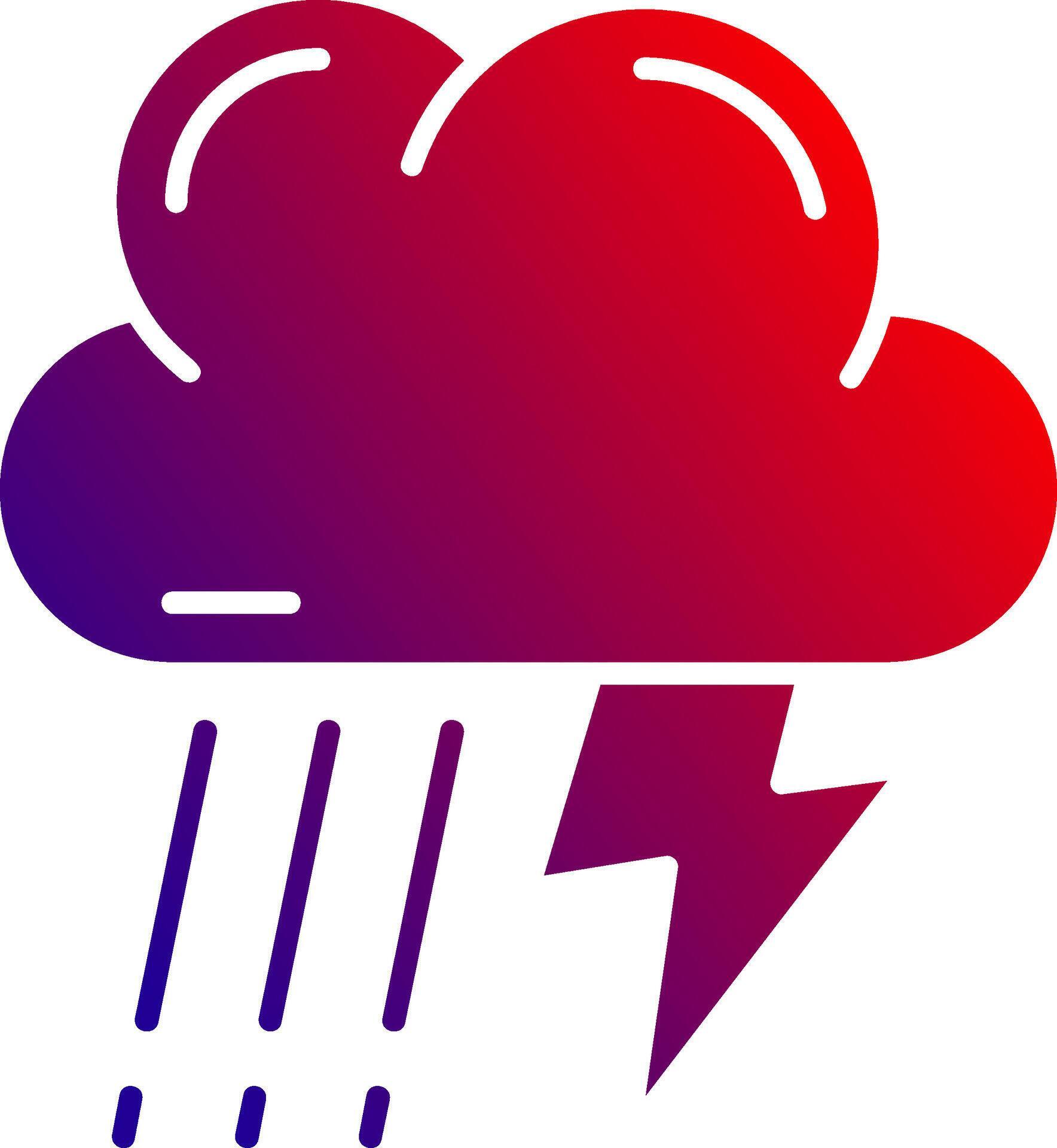 Thunder strom Solid Gradient Icon 37808909 Vector Art at Vecteezy