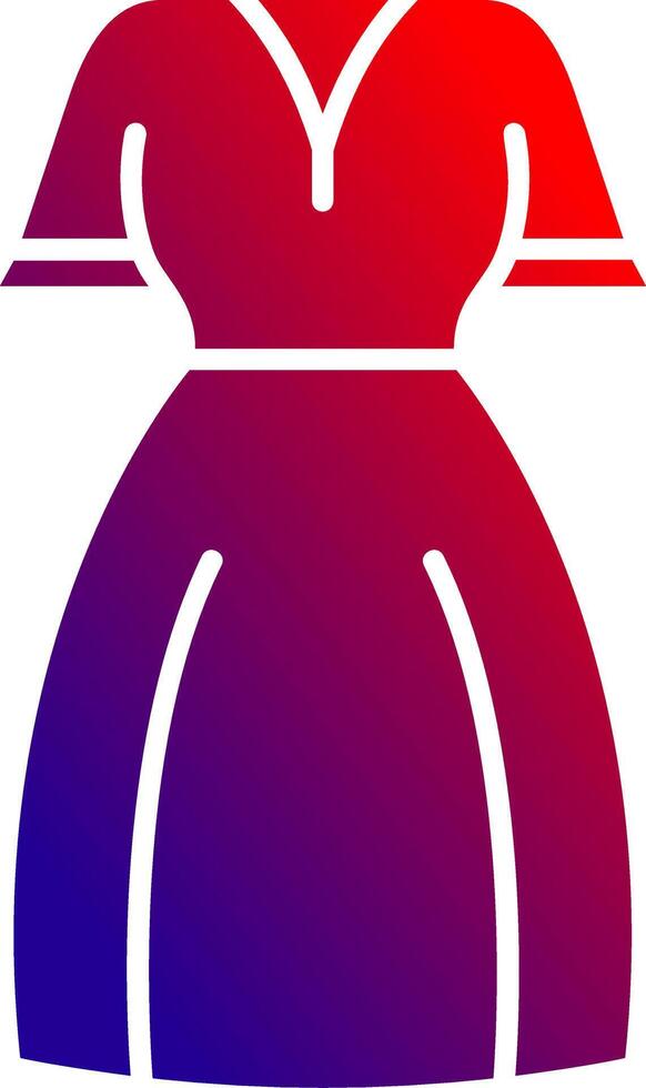 Women dress Solid Gradient Icon vector