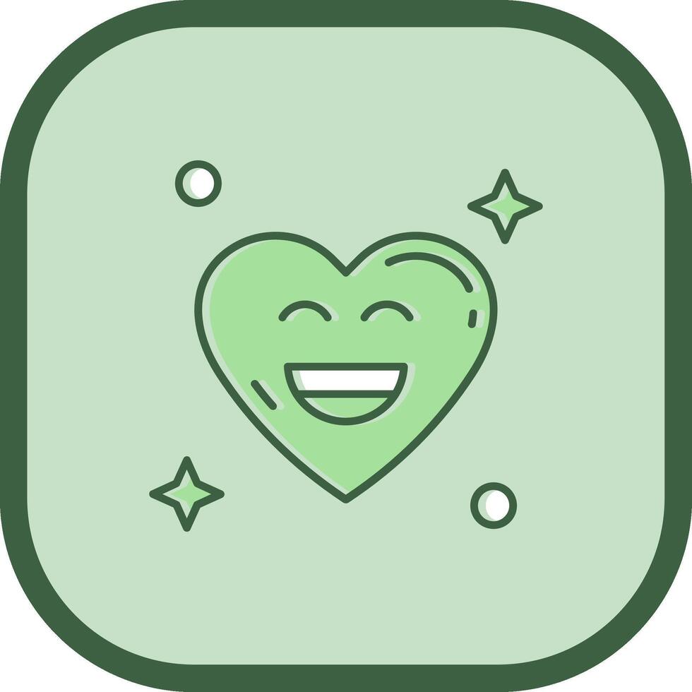 Smile Line filled sliped Icon vector