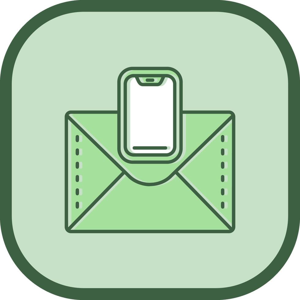 Mobile Line filled sliped Icon vector