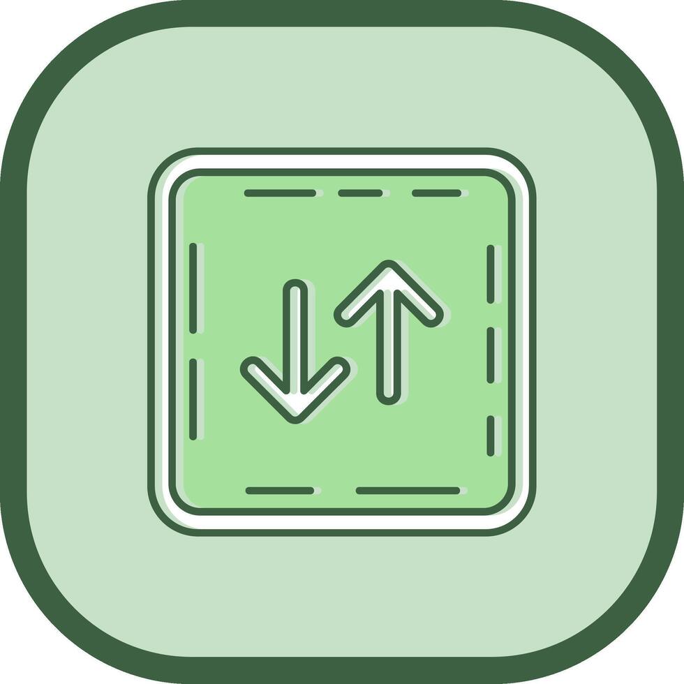 Swap Line filled sliped Icon vector