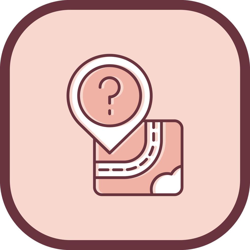 Question Line filled sliped Icon vector