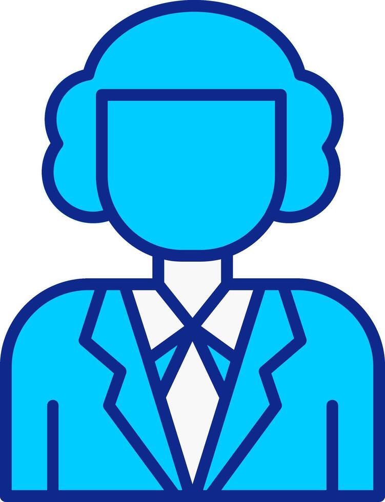 Judge Blue Filled Icon vector