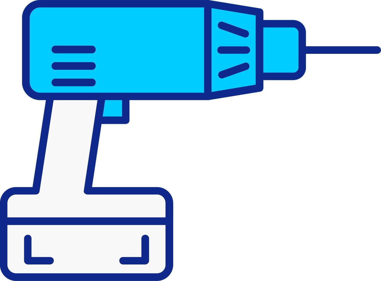 Drill Blue Filled Icon vector