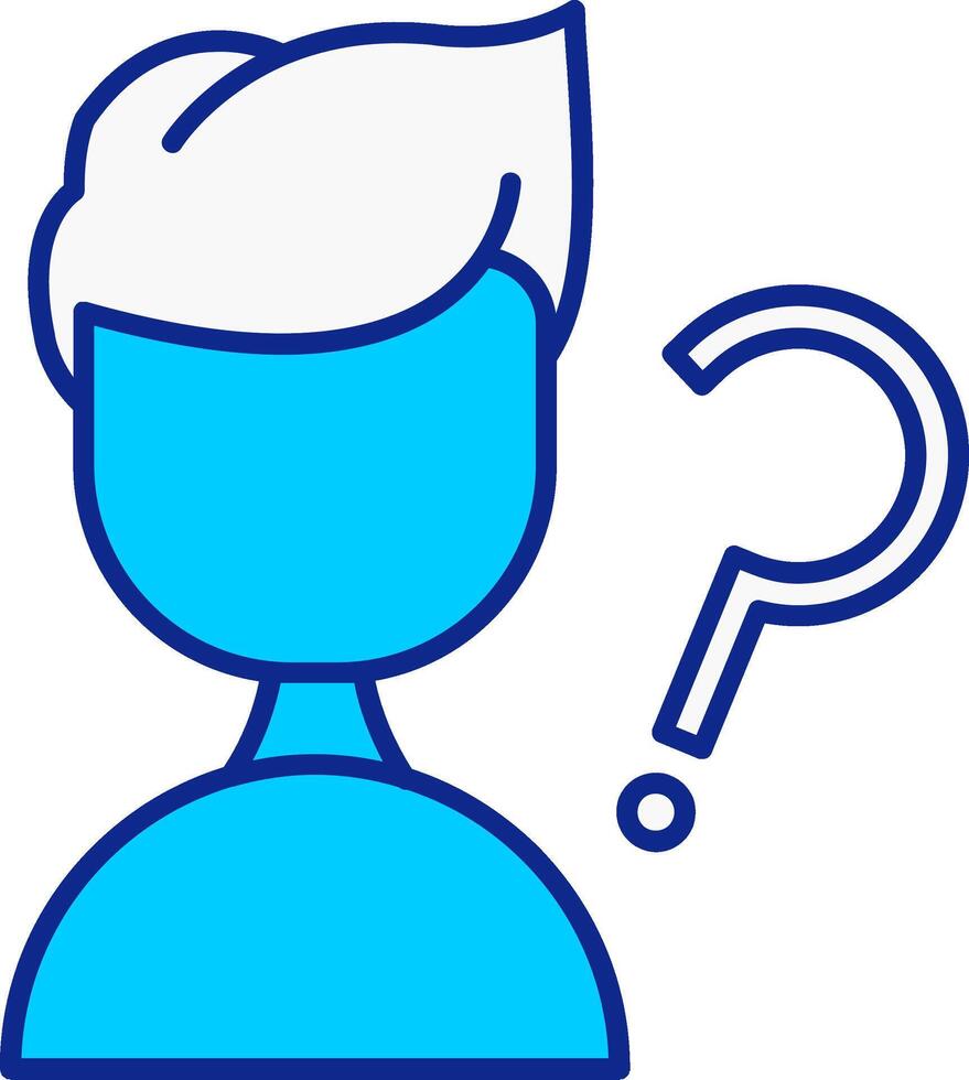 Line filled Blue Icon vector