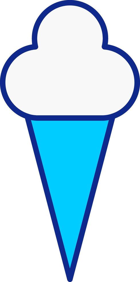 hielo crema azul lleno icono vector