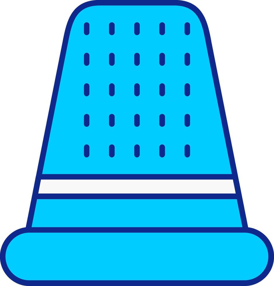 Thimble Blue Filled Icon vector