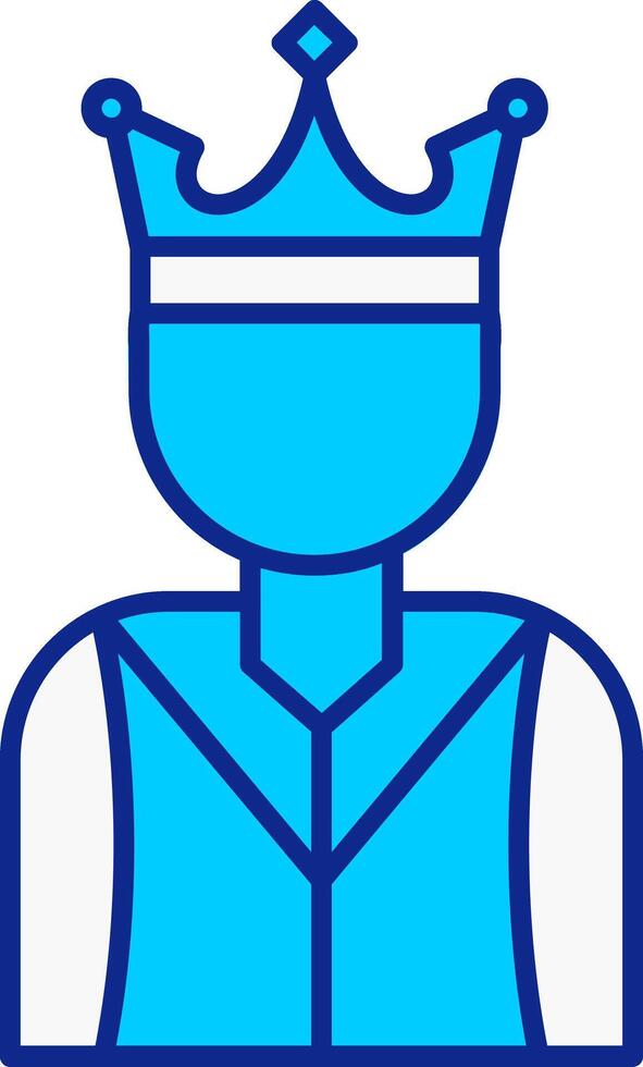 Prince Blue Filled Icon vector