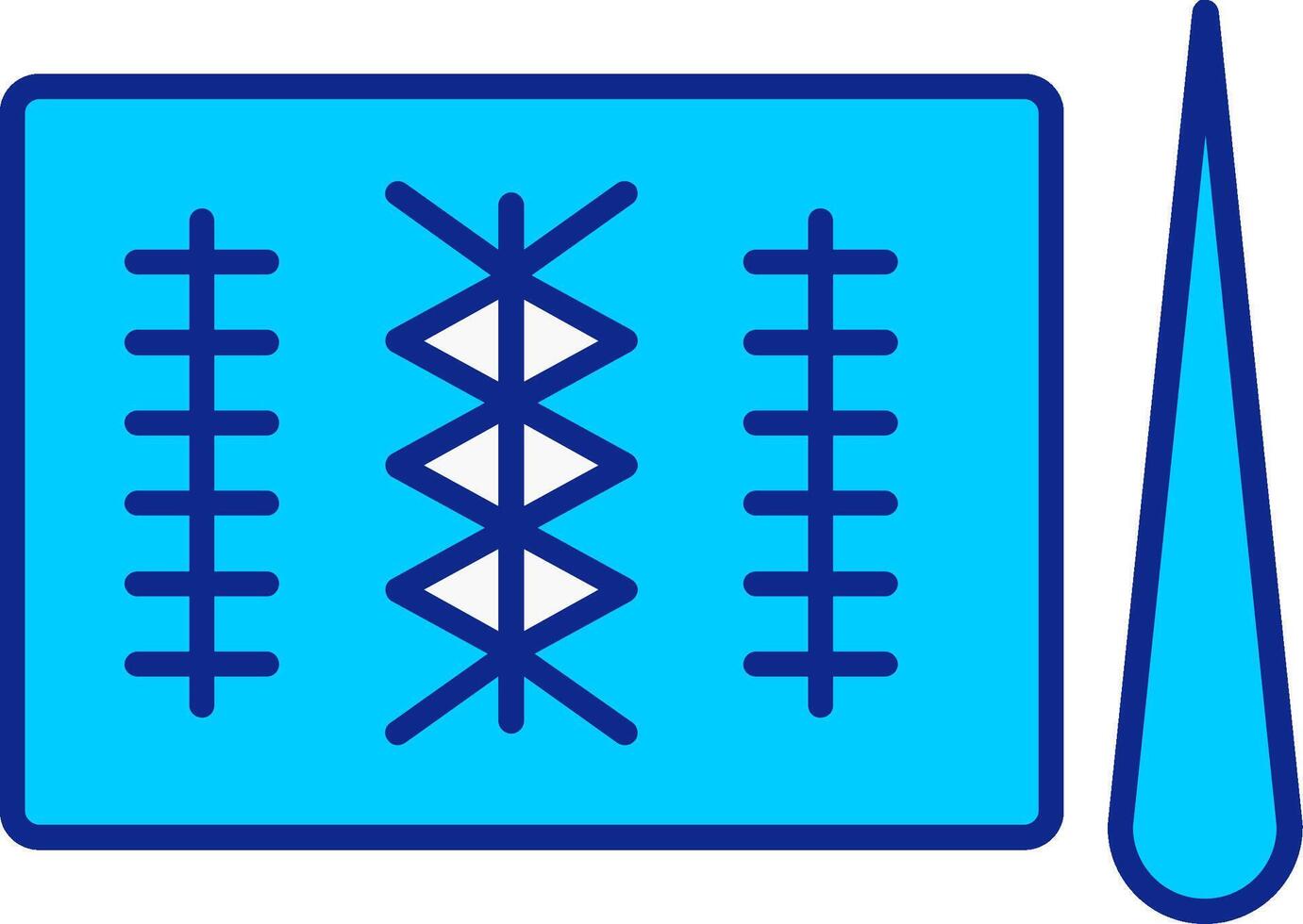 Stitches Blue Filled Icon vector