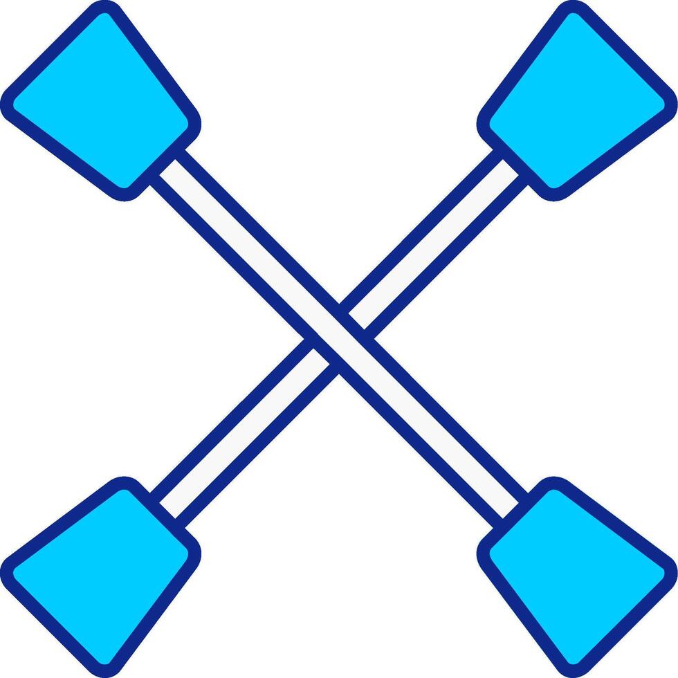 Paddles Blue Filled Icon vector