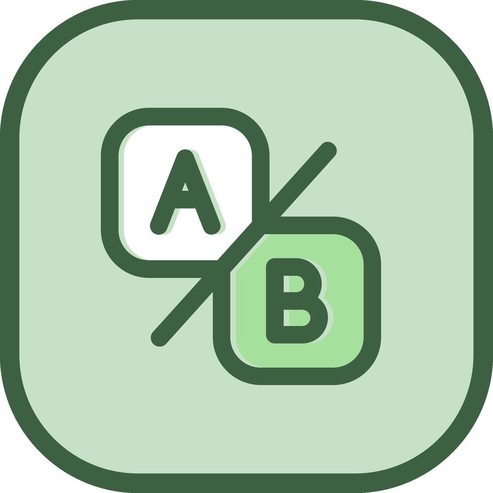 line filled sliped icon vector