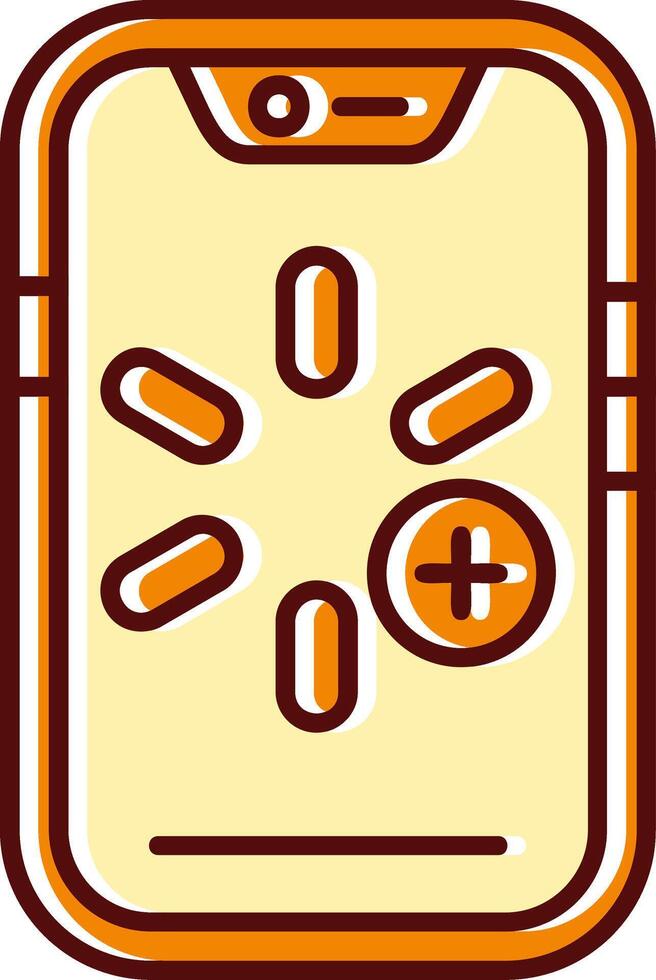 More filled Sliped Retro Icon vector