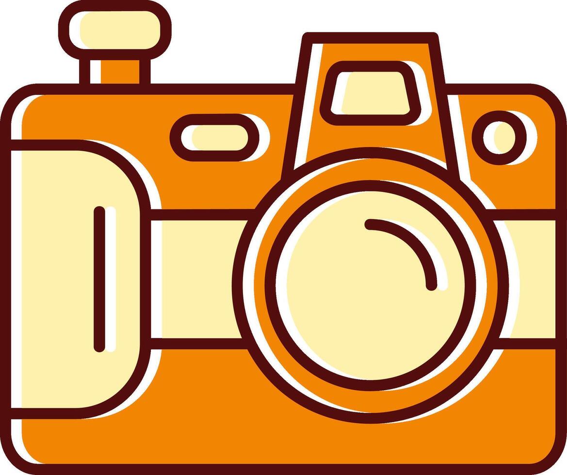 Camera filled Sliped Retro Icon vector