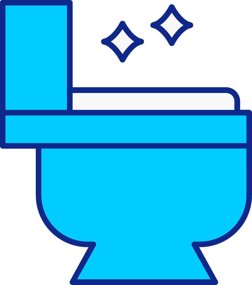 baño azul lleno icono vector