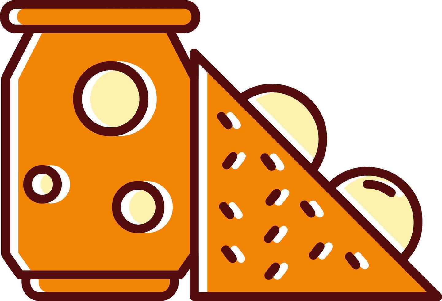 Food filled Sliped Retro Icon vector