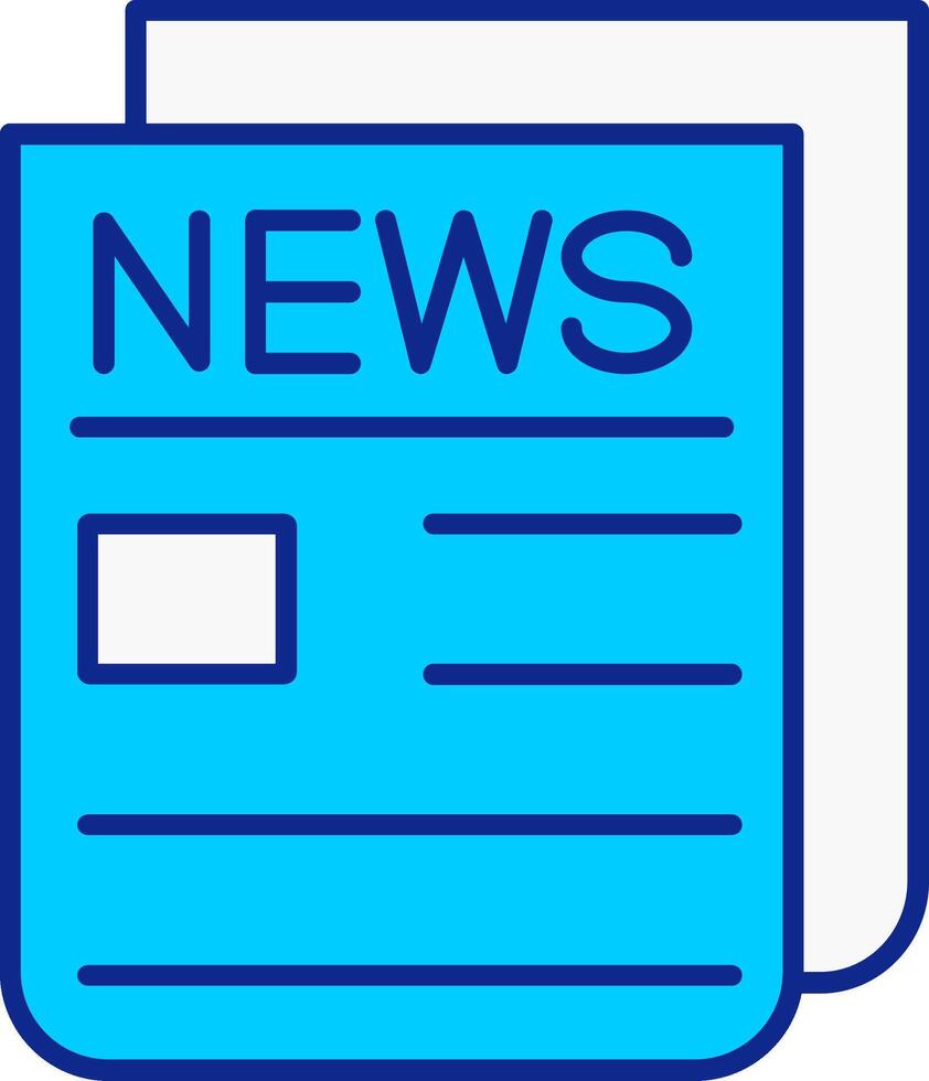 News Report Blue Filled Icon vector