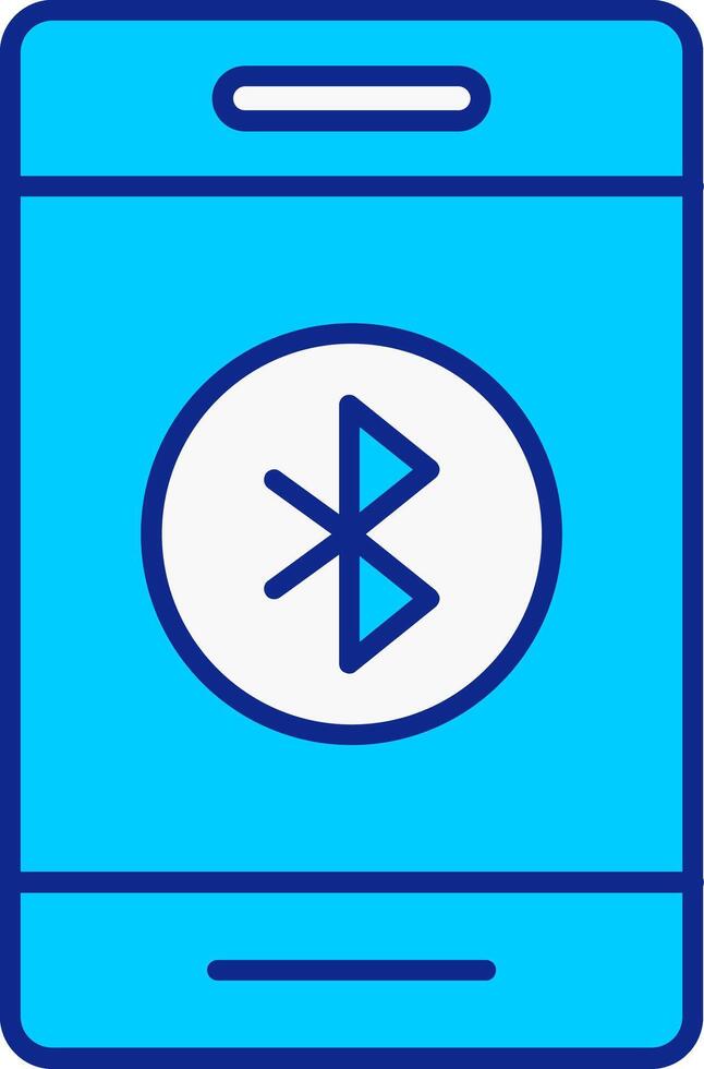 Bluetooth Blue Filled Icon vector