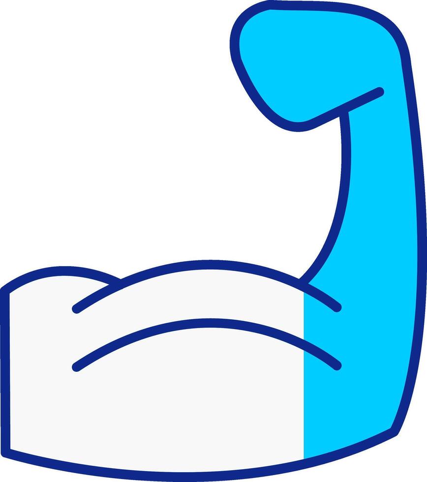 Muscle Blue Filled Icon vector