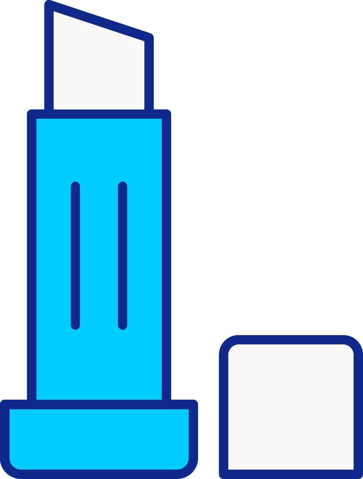 labio bálsamo azul lleno icono vector