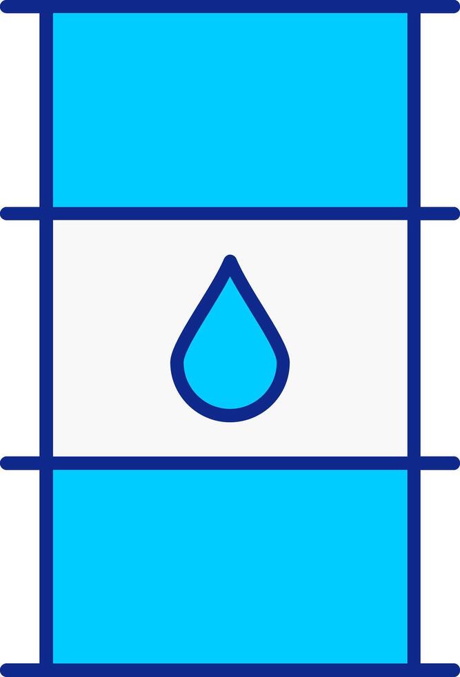 petróleo barril azul lleno icono vector