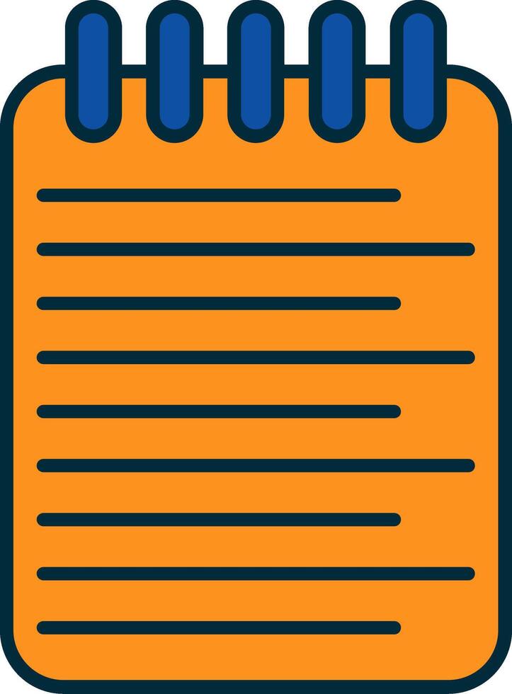 List Line Filled Two Colors Icon vector