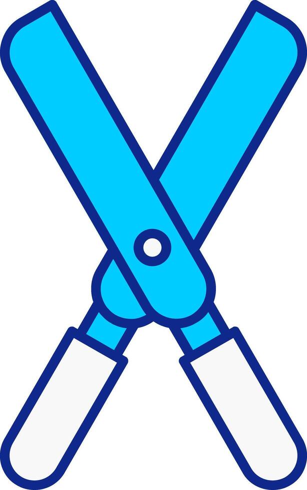 Grass Cutter Blue Filled Icon vector