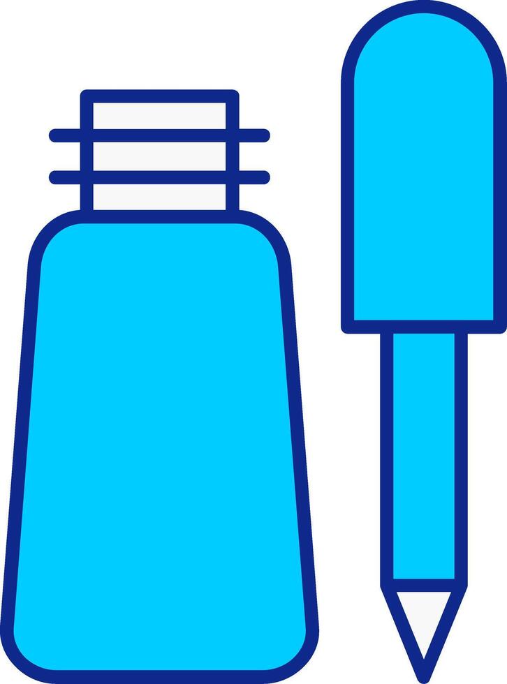 Eyeliner Blue Filled Icon vector