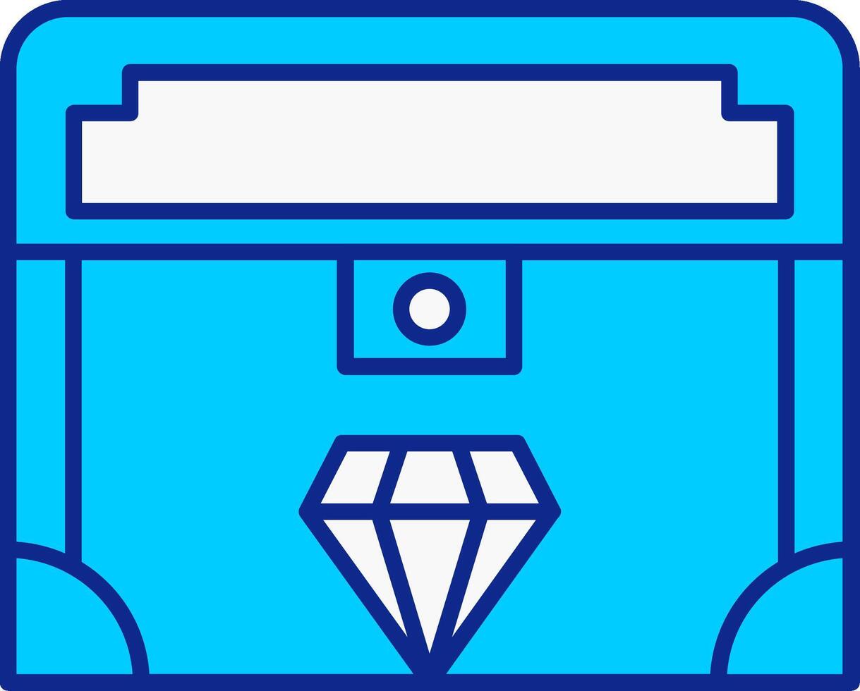 Valuable Blue Filled Icon vector