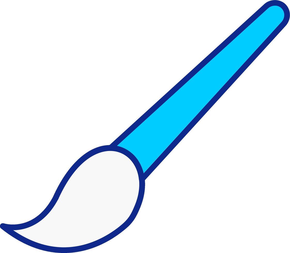 Brush Blue Filled Icon vector