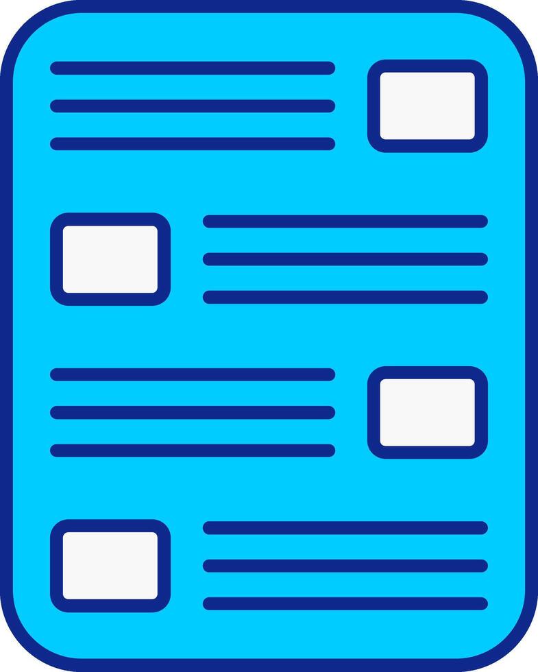 List Blue Filled Icon vector