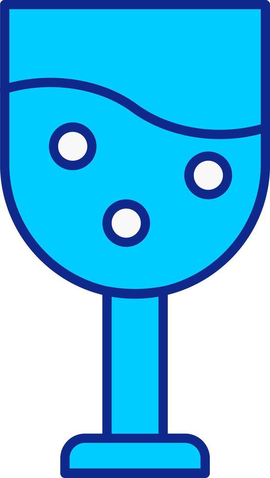 Chalice Blue Filled Icon vector