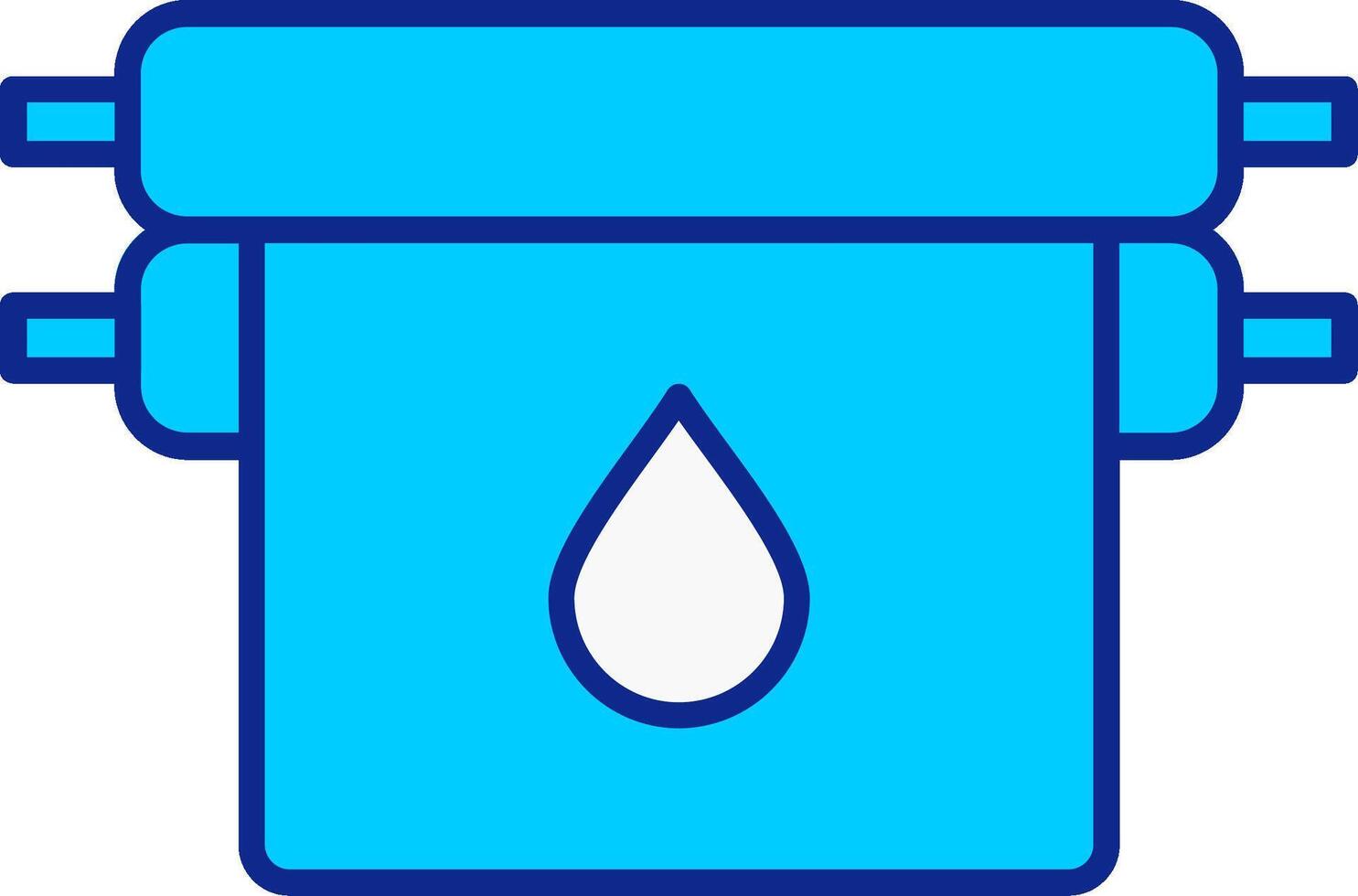 Offset Blue Filled Icon vector