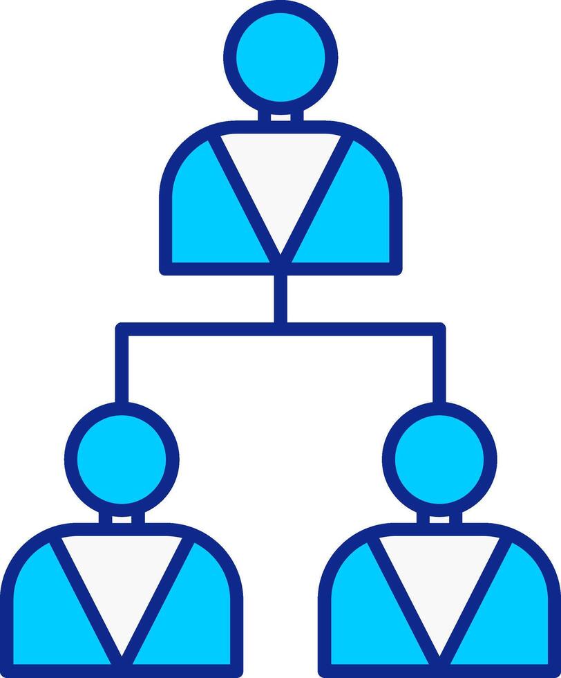 Hierarchy Blue Filled Icon vector