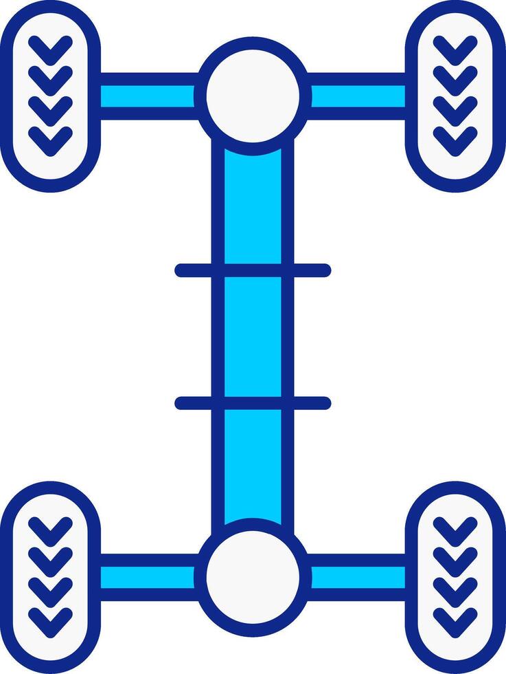 Chassis Blue Filled Icon vector