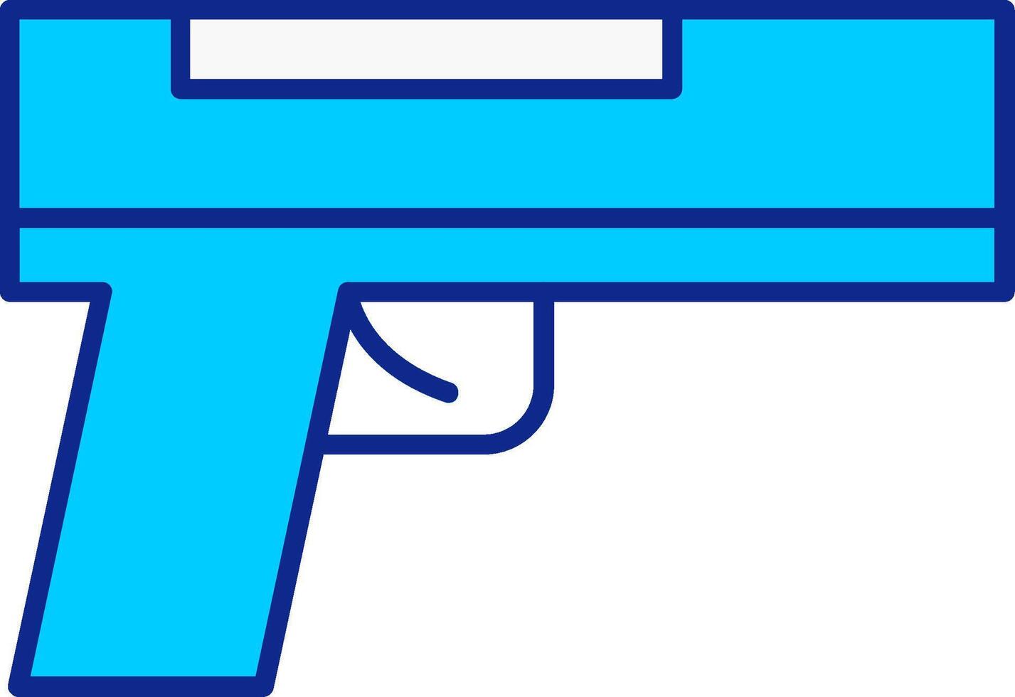 Gun Blue Filled Icon vector