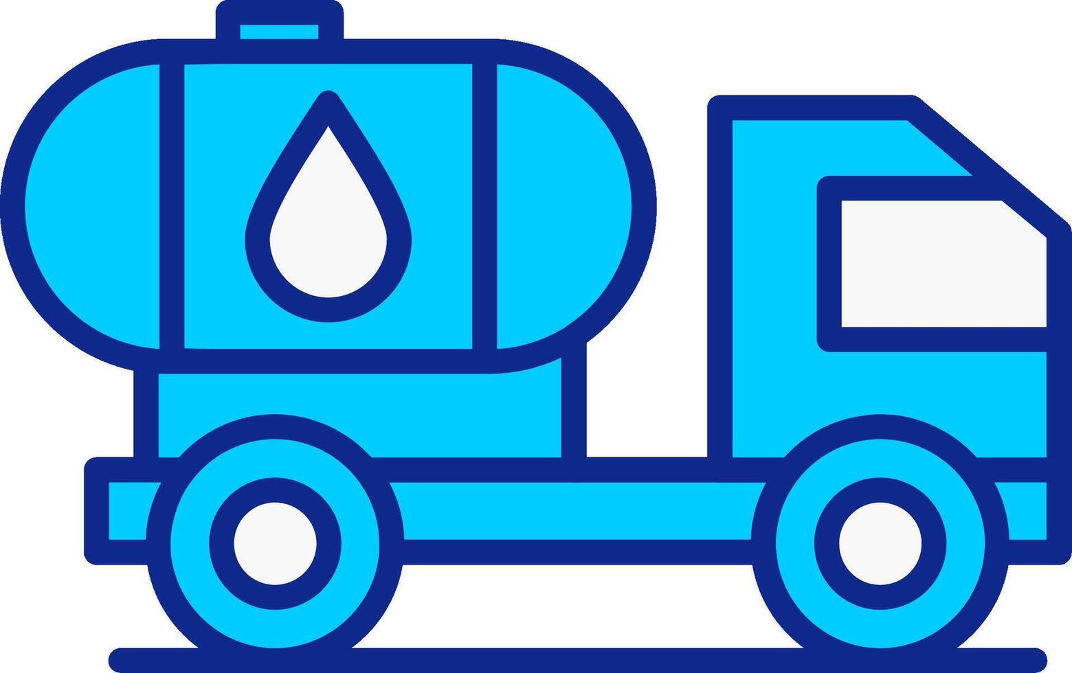 Tank Truck Blue Filled Icon vector