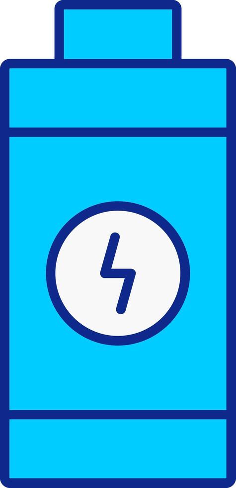 Battery Blue Filled Icon vector
