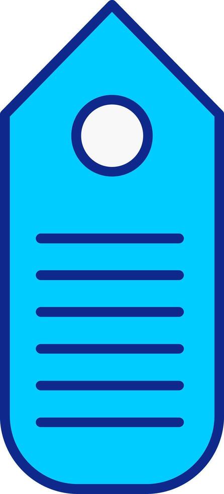 Tag Blue Filled Icon vector