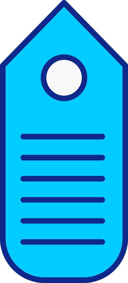 etiqueta azul lleno icono vector