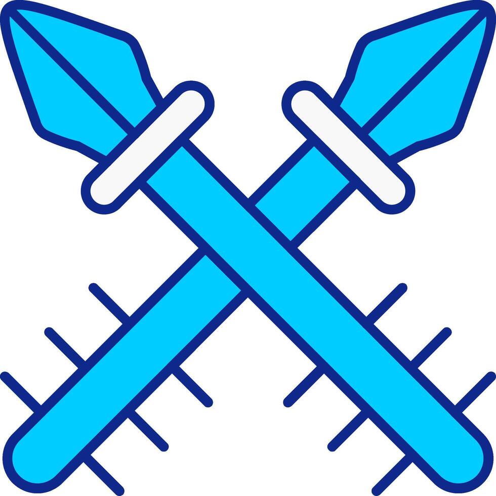 Harpoon Blue Filled Icon vector