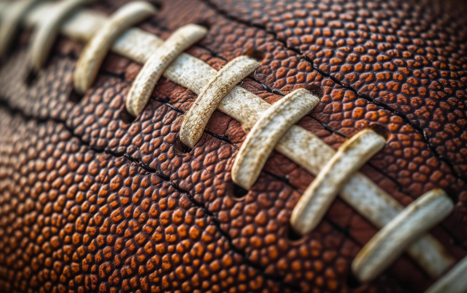 AI generated Leather Football Texture Close Up Macro photo