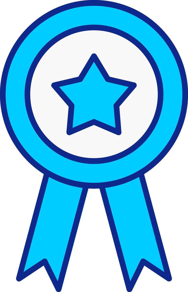 Medal Blue Filled Icon vector