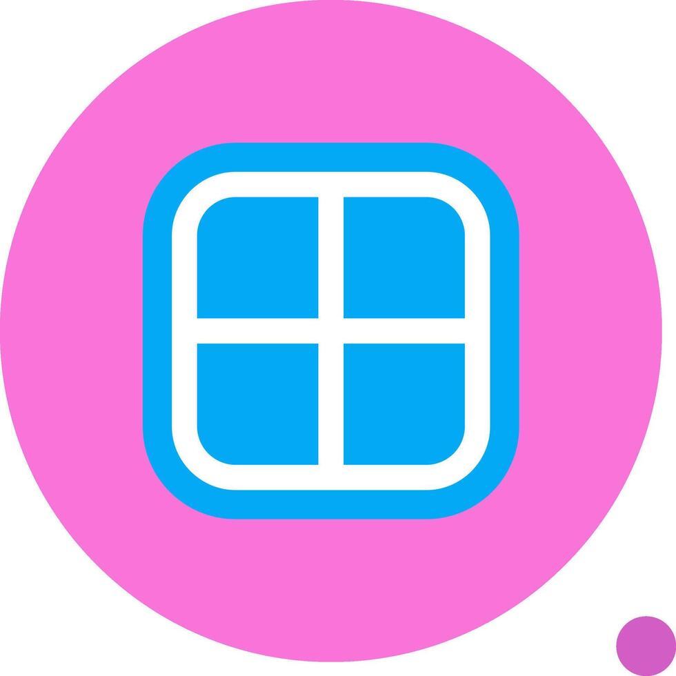 Layout Long Circle Icon vector