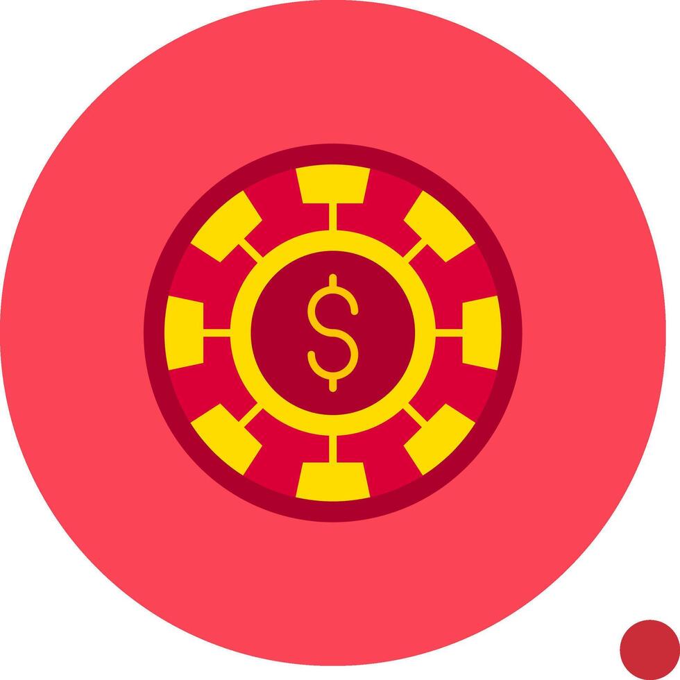 Chip Long Circle Icon vector