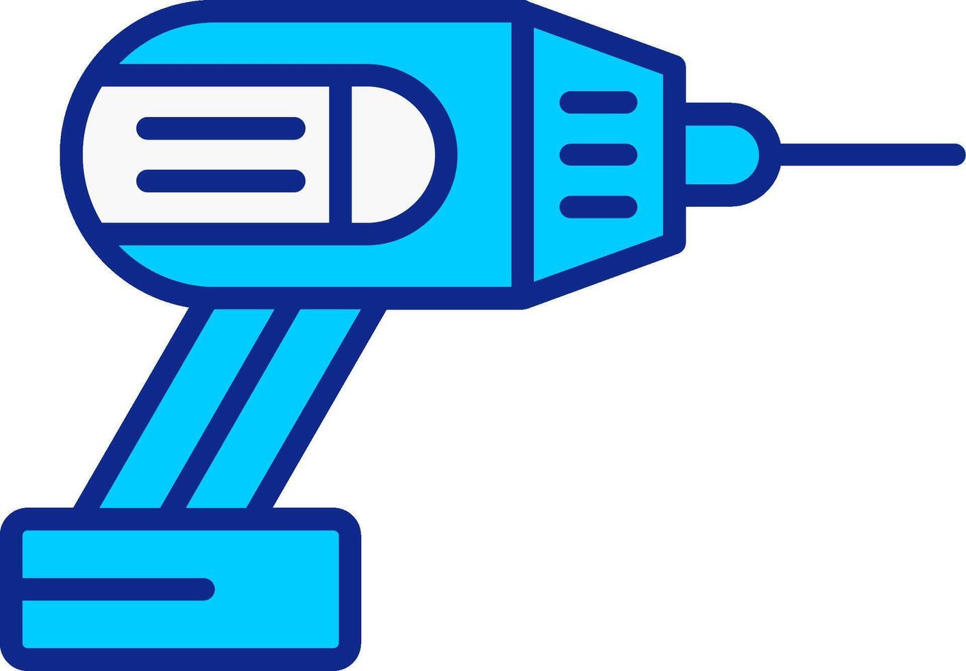 Drill Blue Filled Icon vector