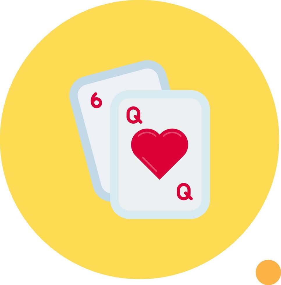 Poker Long Circle Icon vector